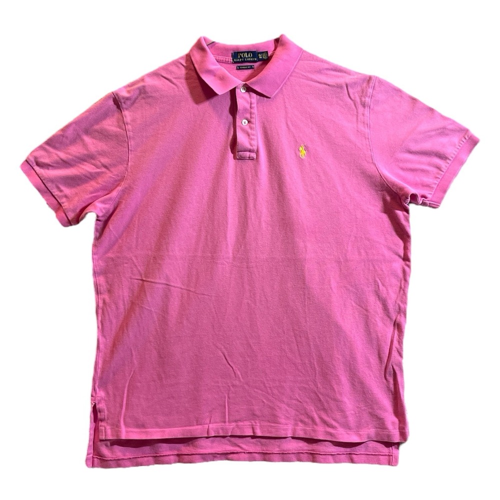 Polo Ralph Lauren Men's Classic Fit Pink Cotton Short Sleeve Polo Shirt XL Tall